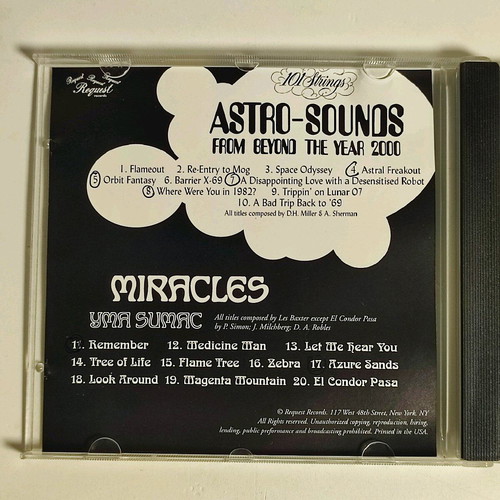 101 Strings Yma Sumac Astro-Sounds From Beyond The Year 2000 Miracles CD like new