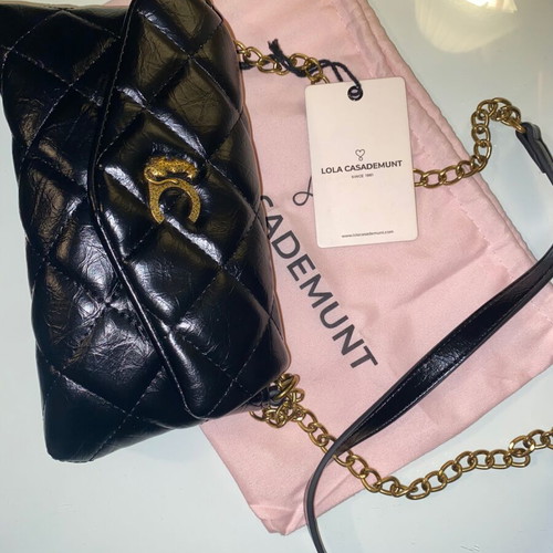 Lola Casademunt crossbody bag new, black and gold