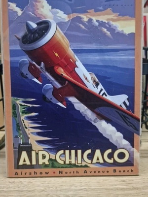 Wooden decorative sign Air Chicago like new 13×18cm