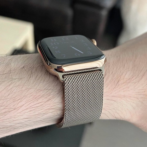 Apple Milanese Loop strap for Apple Watch 42/44mm like new, gold stainless steel
