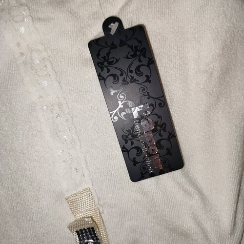 Ecru blouse with buckle size M new