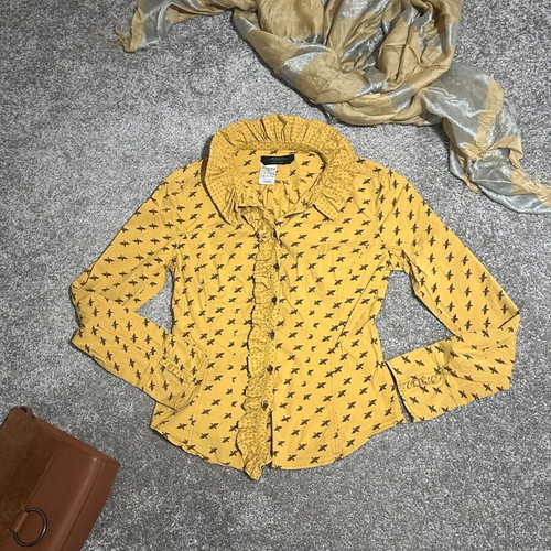 Max Mara Weekend cotton shirt M like new, mustard color