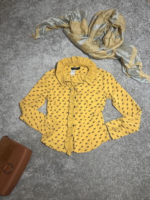 Max Mara Weekend cotton shirt M like new, mustard color