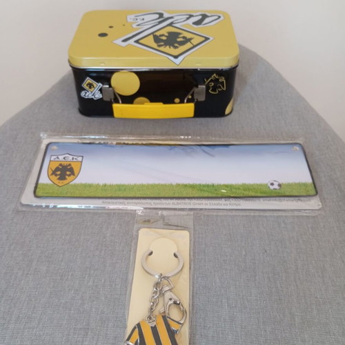 AEK authentic metal suitcase with metal plate and keychain gift