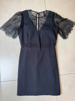 Zara μίνι μαύρο φόρεμα με δαντέλα, στενή γραμμή σαν καινούργιο