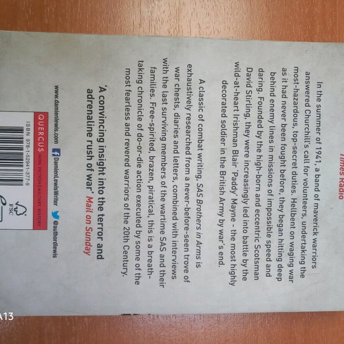 Book SAS Brothers in Arms by Damien Lewis like new