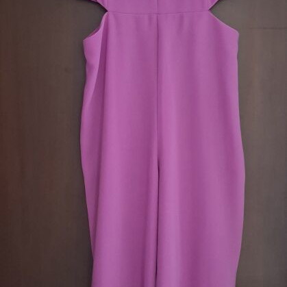Mango jumpsuit size M used, purple with cutouts