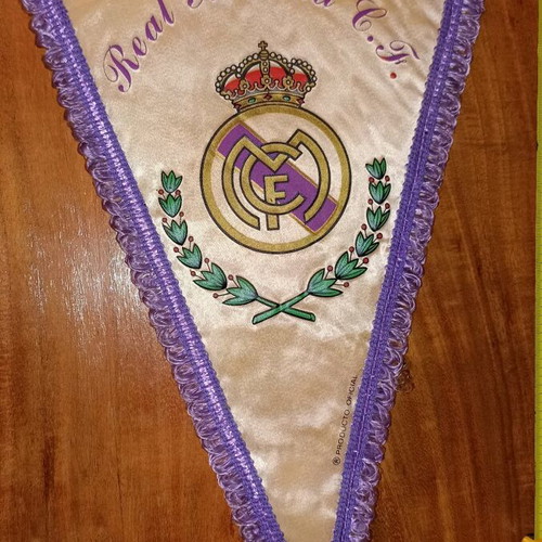 Real Madrid vintage banner used, authentic