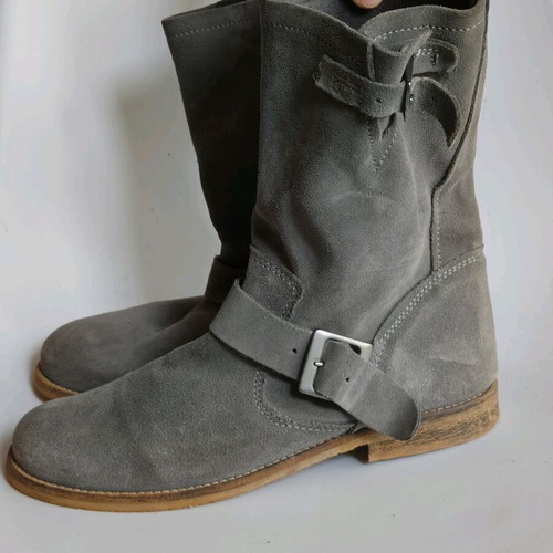 Biker boots suede Hush Puppies like new, gray