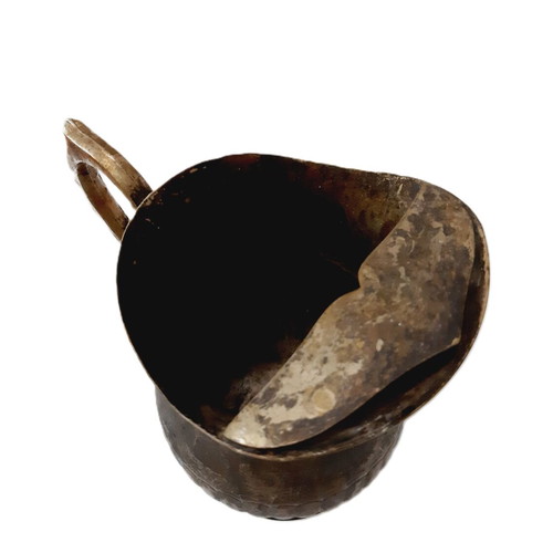 Antique Bronze Pitcher used, 1900s, decorative wine server with patina