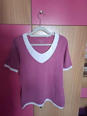 T-shirt pink and white size L like new