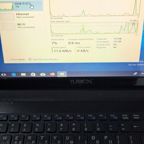 Turbox Laptop AMD CPU 2GB RAM 120GB SSD used