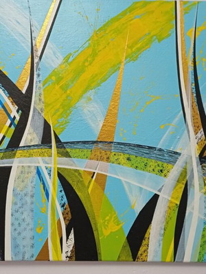 Painting acrylic on canvas like new 40x60 cm signed V.Karela