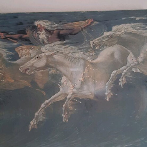 The Horses of Neptune painting used by Walter Crane