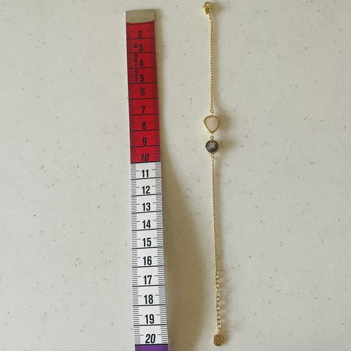 Oxette silver bracelet gold plated with crystals, like new