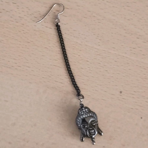 Buddha earring handmade like new with 925 clasp