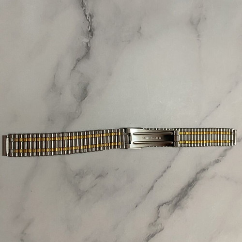 Watch bracelet strap made of stainless steel like new, gold and silver