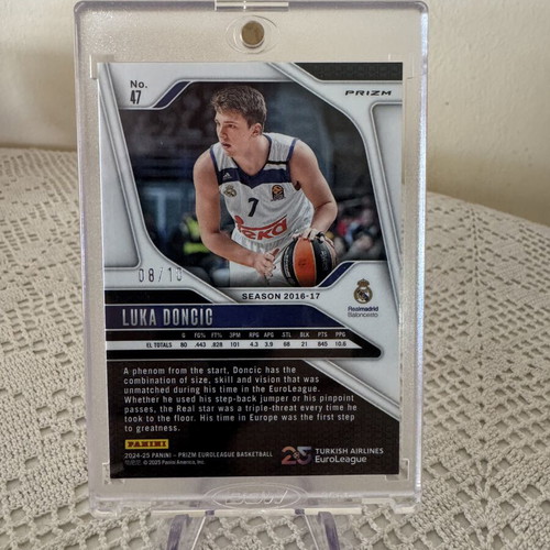 Luka Doncic Gold Prizm 2024-25 Panini EuroLeague card /10