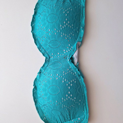 Calzedonia strapless swimsuit small turquoise like new