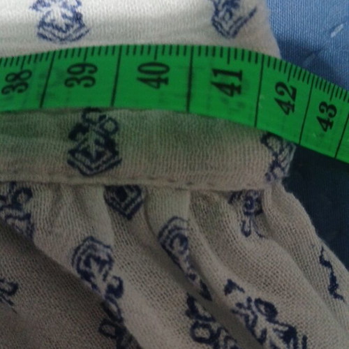 Janina skirt like new, size L, white and blue