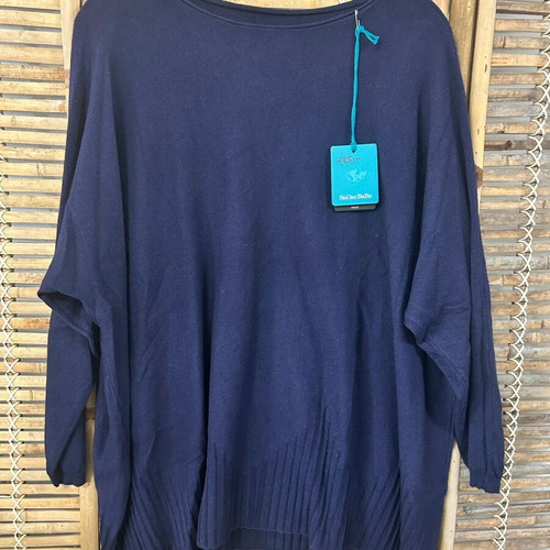 SuDar BaBe navy blue oversized knit sweater