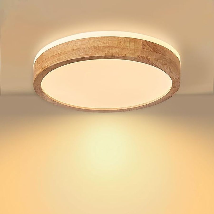 LED ceiling lamp with wooden design 30cm… - € 18,99 - Vendora.cy