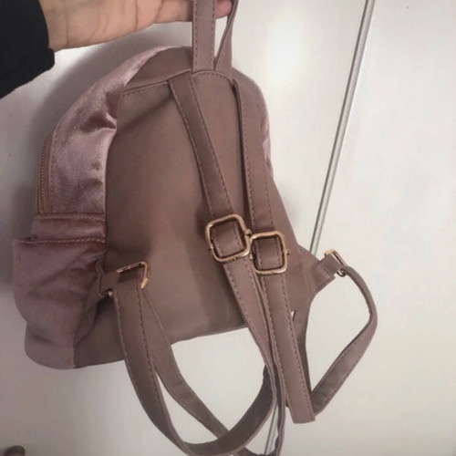Pink metallic backpack with rhinestones like new