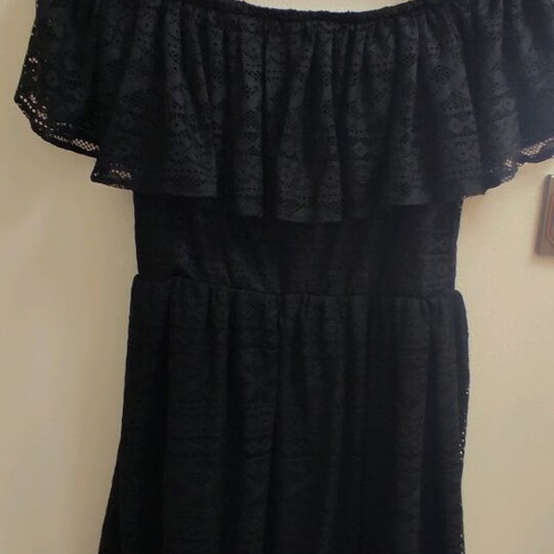 Short lace dress like new, black, size XS