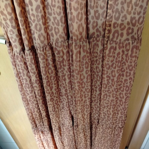 Karavan dress like new, sheer with gold strap and belt