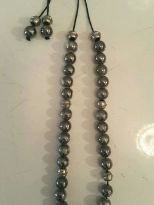 Worry beads used 33cm handmade dark silver
