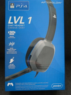 PDP Afterglow LVL 1 Chat Headset for PS4 new