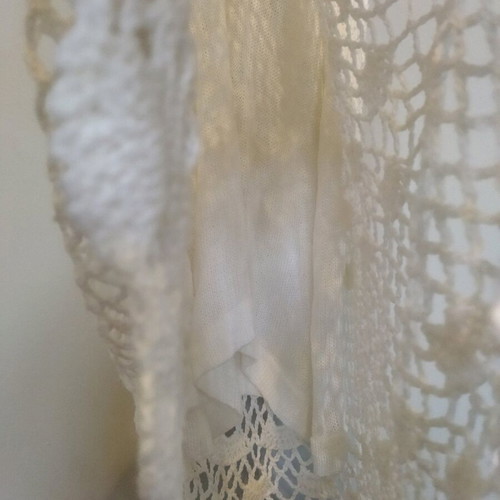 Handmade knitted dress like new, white, size S