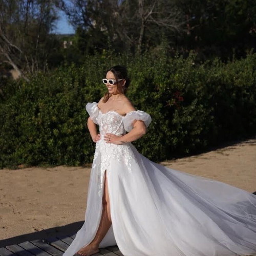 Two wedding dresses like new, one Millanova, size small-medium