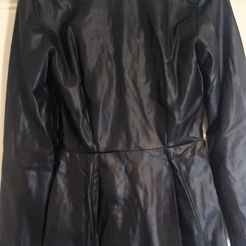 Zara Faux Leather Wrap Mini Dress like new, black, size M