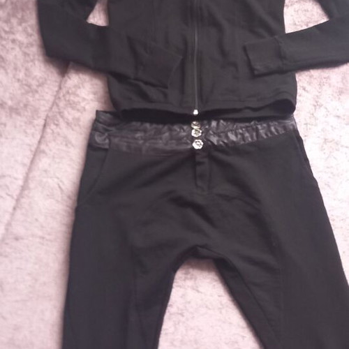 Women's black set like new, light pants