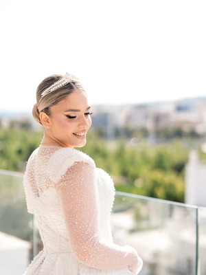 Wedding dress white size M made to order