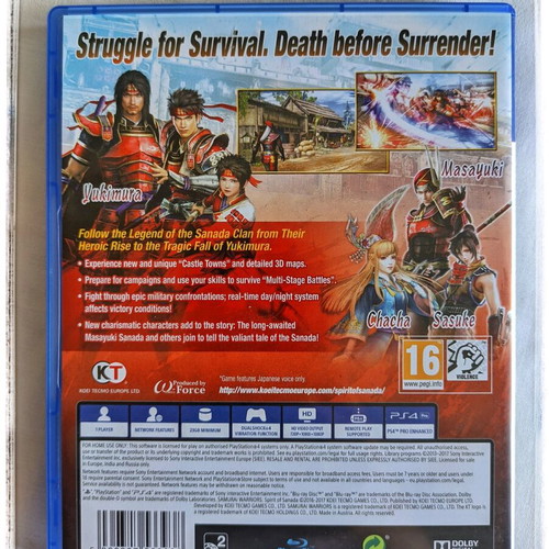 Samurai Warriors Spirit of Sanada PS4 used game
