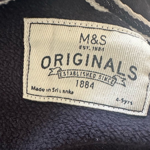 Marks & Spencer tracksuit set used dark blue for 4-5 years old