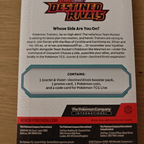 Pokemon Destined Rivals blister pack Eevee factory sealed