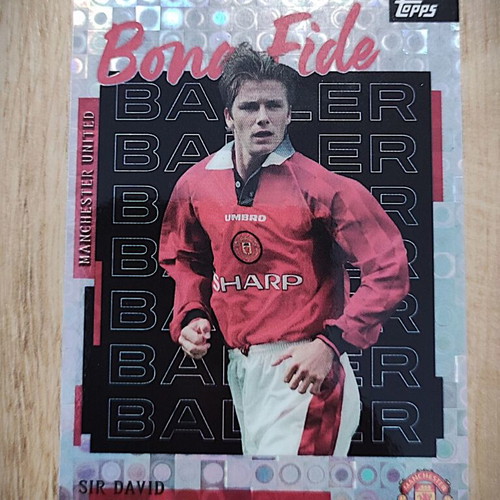 Sir David Beckham Bona Fide Baller Halo Insert Topps Man United Team Set 2025/26 new