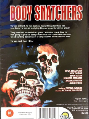 DVD BODY SNATCHERS HORROR MOVIE WITH LUCA BERCOVIET