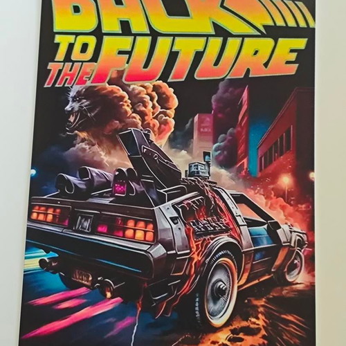 Back to the Future Metal Decorative Sign like new 20x30 cm