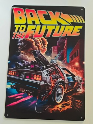 Back to the Future Metal Decorative Sign like new 20x30 cm