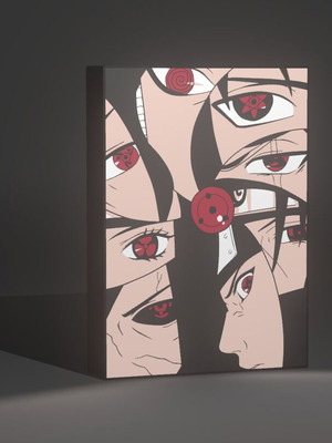 3D Printed Naruto Sharingan Eyes Lightbox like new
