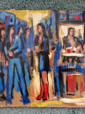 Painting Giannis Vakirtzis like new with certificate of authenticity