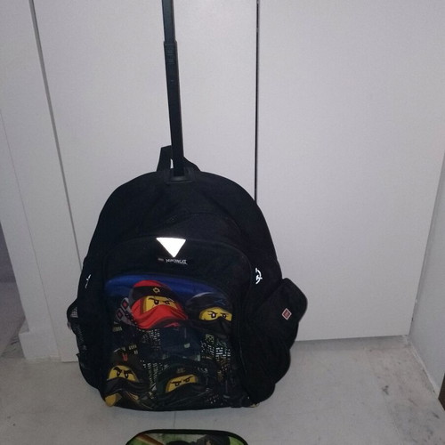 Lego Ninjago School Trolley Bag and Pencil Case Set used