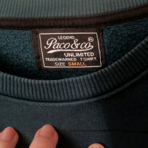 Paco & Co sweatshirt like new, blue and turquoise