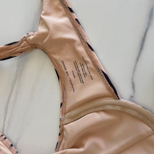 Faithfull the Brand swimsuit beige and black, like new, Small and X Small