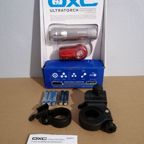 Oxford Ultratorch 9 Led Bicycle Light Set new with batteries