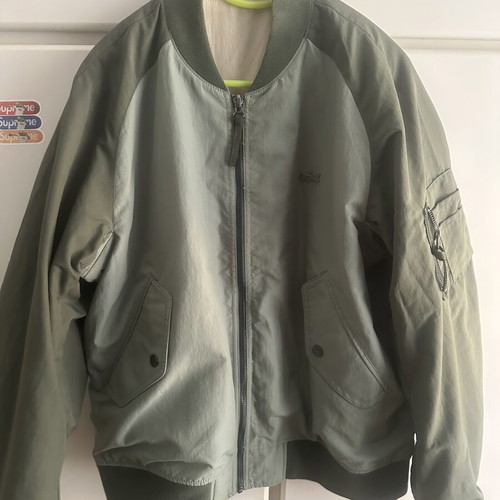 Lacoste Reversible Bomber Jacket like new, beige and green